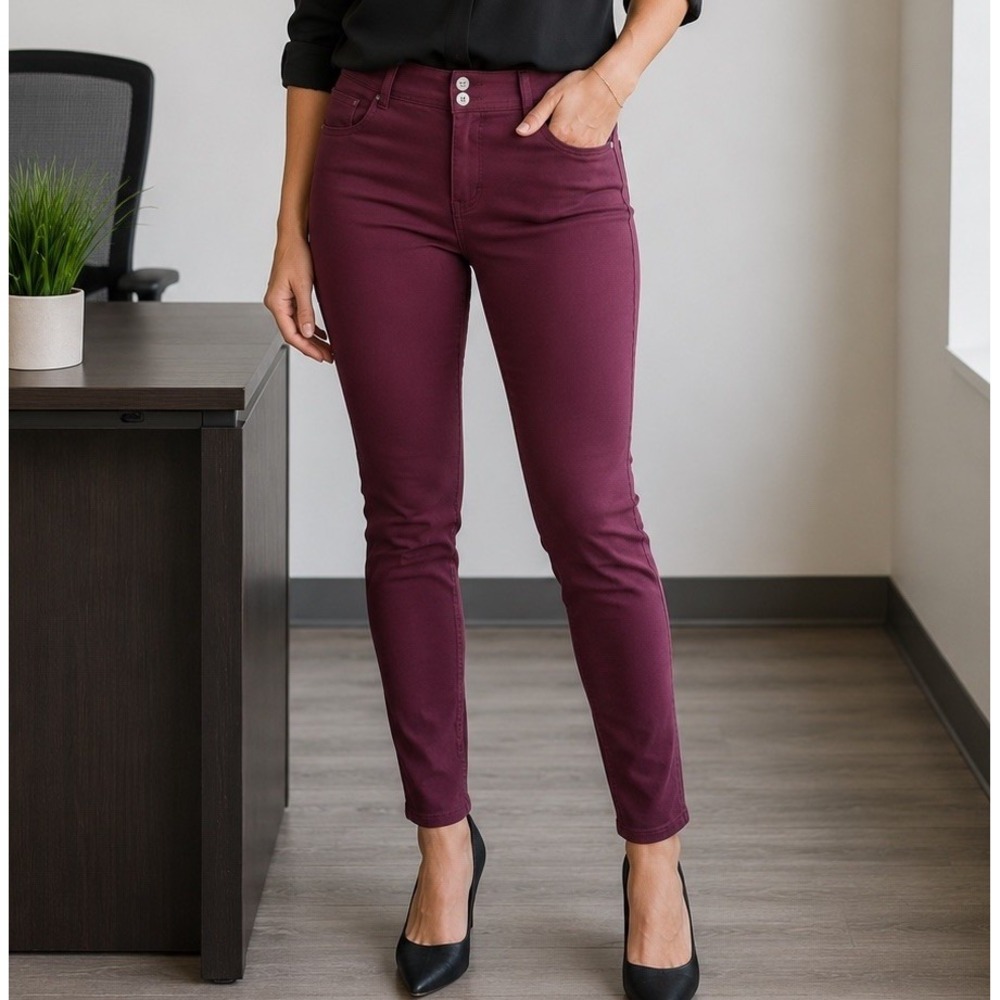 Freddy WR. UP Women's US 8 Red Slounge Skinny Shaping Leggings Pants Stretch Lg.